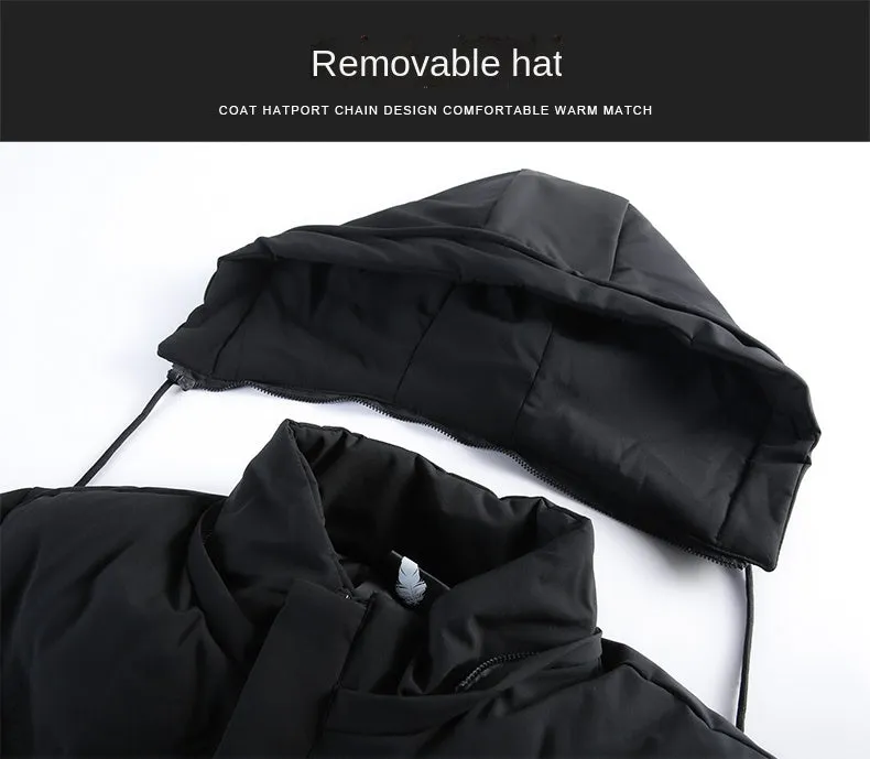 Brand Hooded Casual Fashion Long Thicken Outwear Parkas Jacket Men Winter Windbreaker Coats Men Clothing