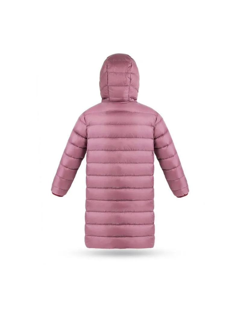 Fluff Down Coat: Plum with Milk