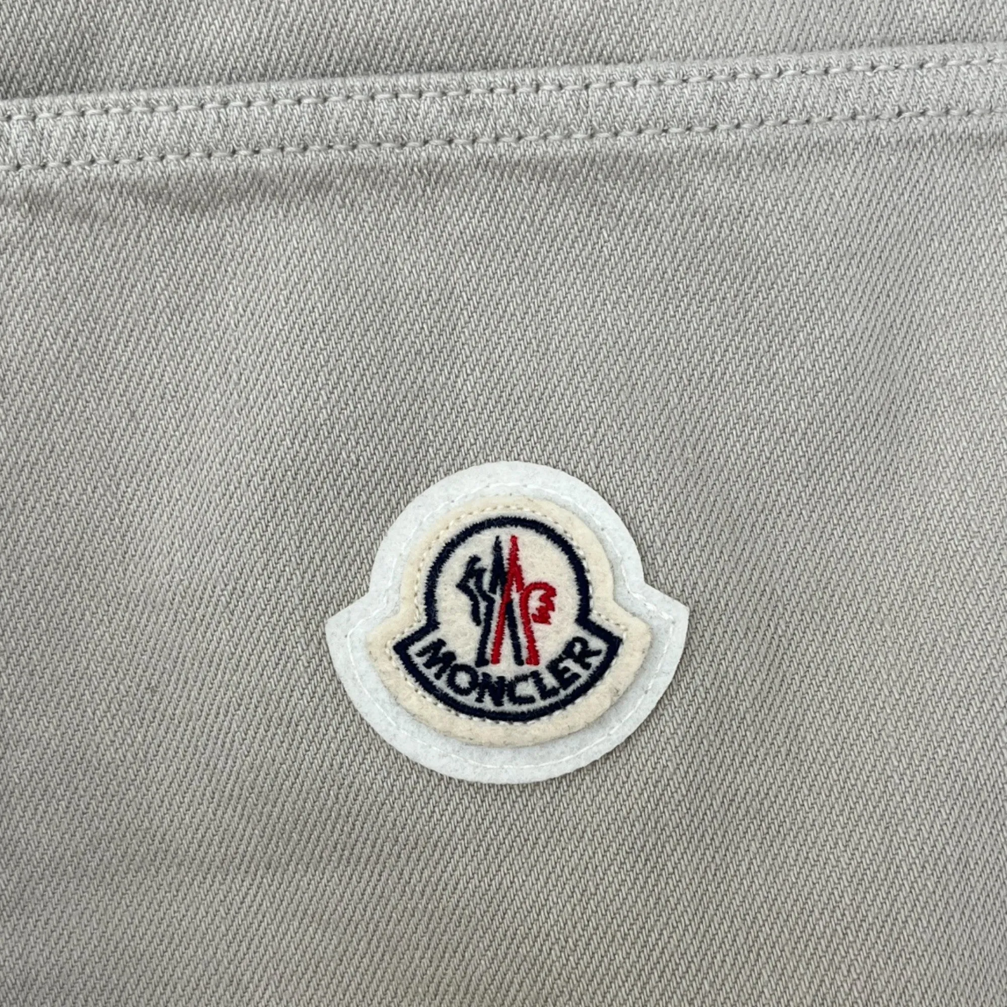 Men's Embroidered Logo Jeans Beige Size IT 48 / UK 32