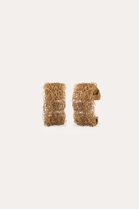 Weave  - Gold Plated Earrings